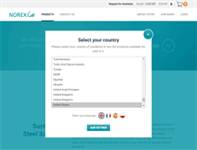 Tablet Screenshot of norexsteel.com